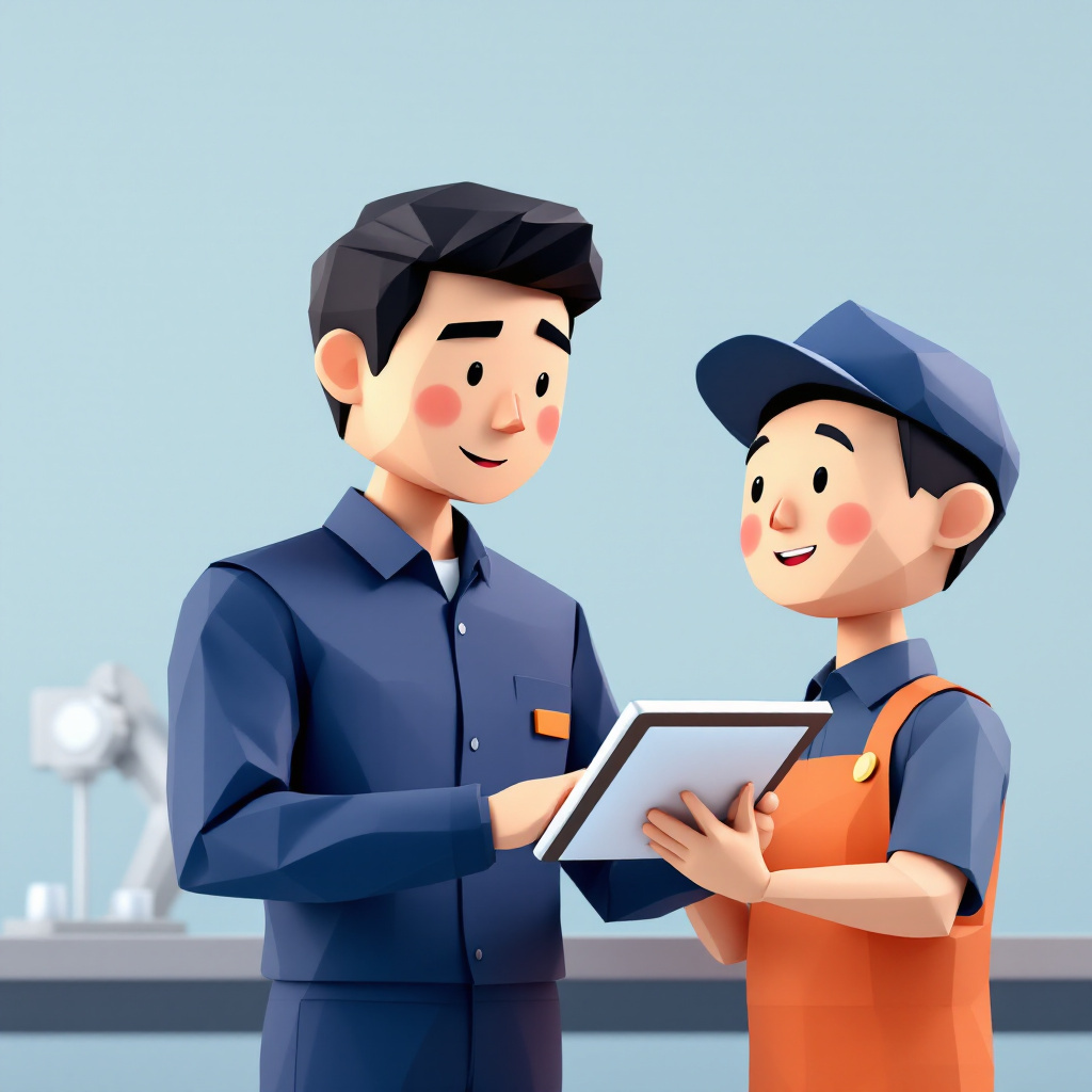 工場DX推進PMのキャラクターイラスト